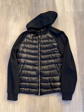 Black Mackage Quilted Puffer Hoodie Jacket